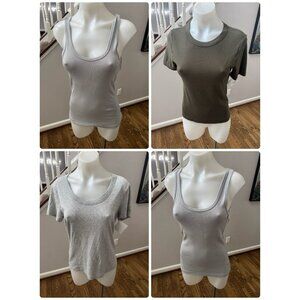 NWT CROWN JEWEL Size Large Lot Bundle of 4 Tank Tops Tee Shirts Variety